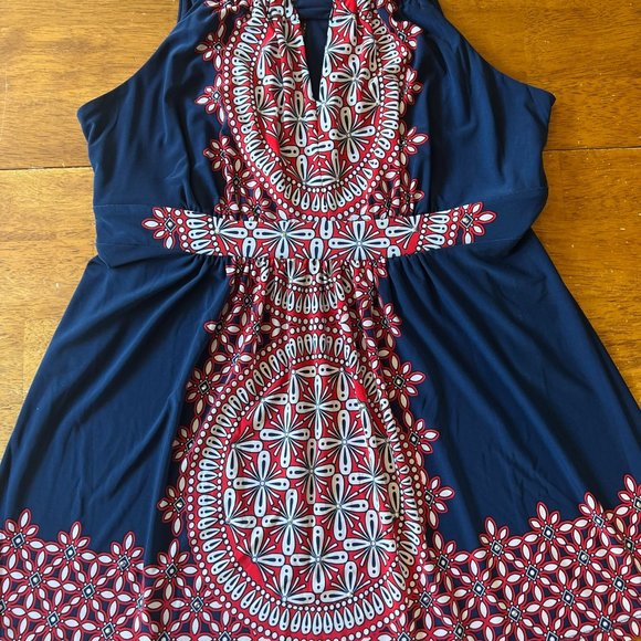 INC International Concepts Red White and Blue Halter Blouse - Picture 8 of 8